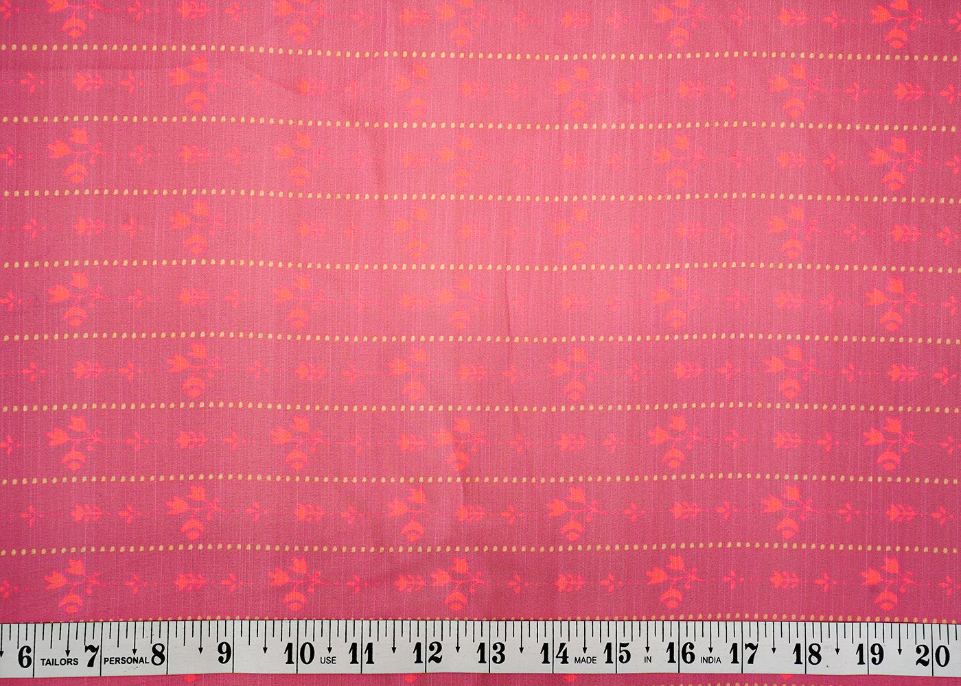 Old Rose Pink Linen Satin Fabric with All-Over Traditional Stripes 14443