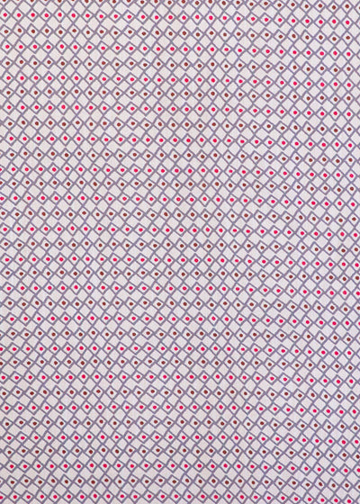 Grey Linen Satin Fabric with Allover Abstract Pattern 14499