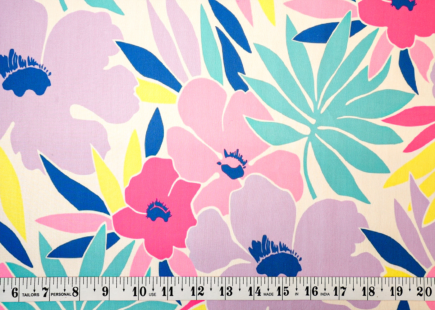 Multi-Color Modal Satin Fabric with Allover Floral Pattern 14507