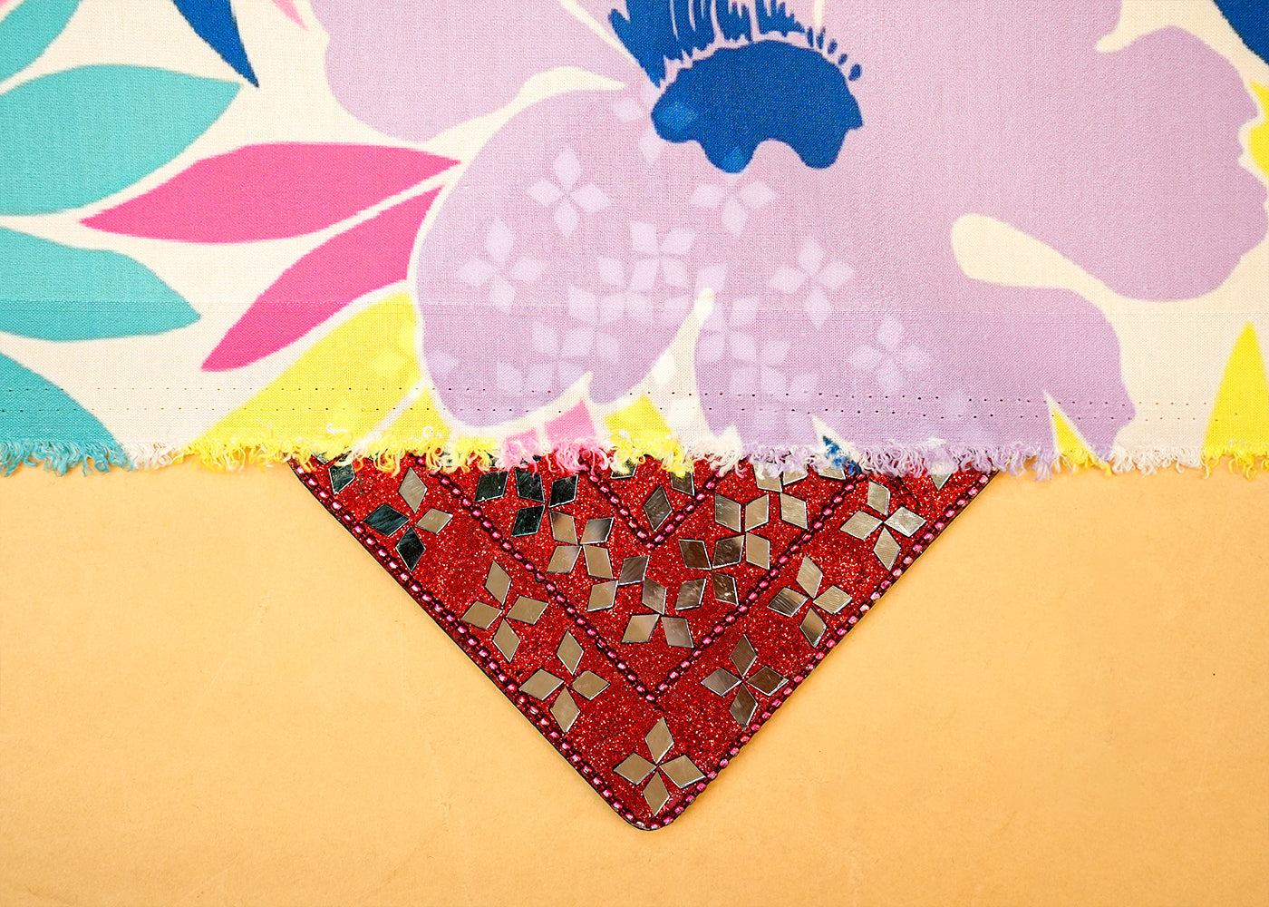 Multi-Color Modal Satin Fabric with Allover Floral Pattern 14507