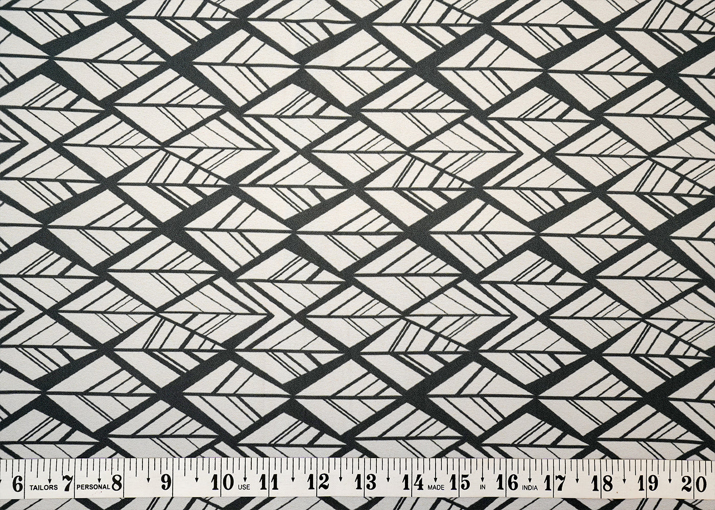 Grey Moss Crepe Fabric with Allover Abstract Pattern 14515