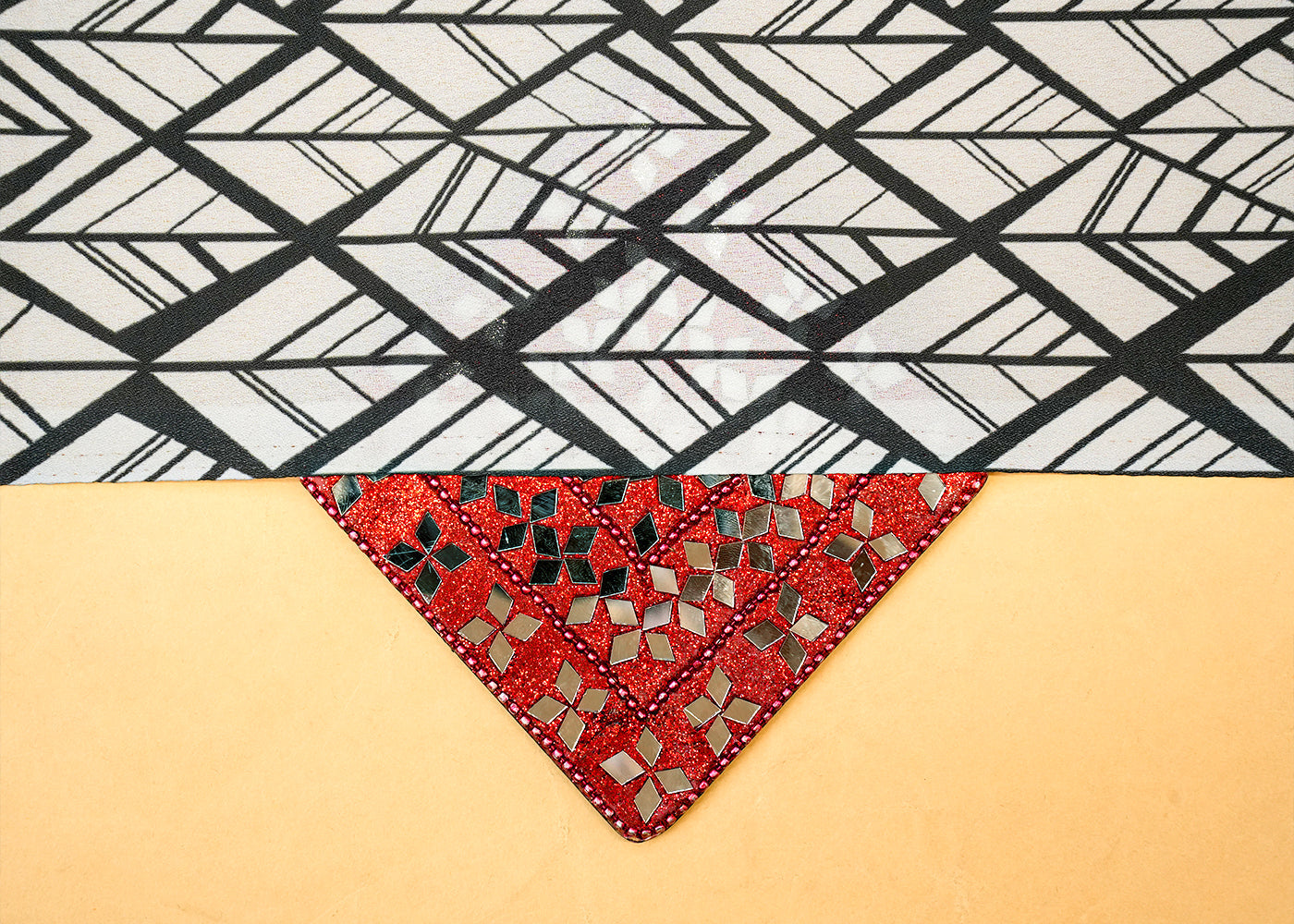 Grey Moss Crepe Fabric with Allover Abstract Pattern 14515