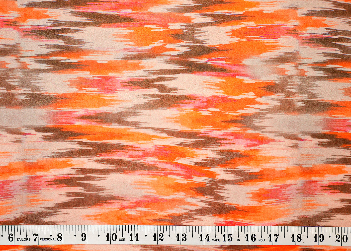 Multi-Color Moss Crepe Fabric with Allover Abstract Pattern 14516