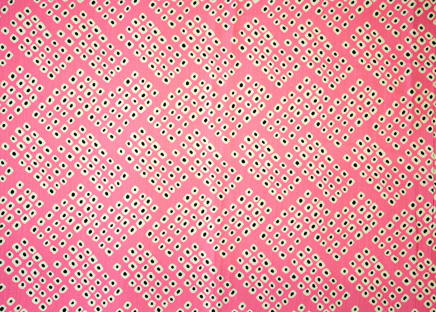 Pink Linen Satin Fabric with Allover Abstract Pattern 14524