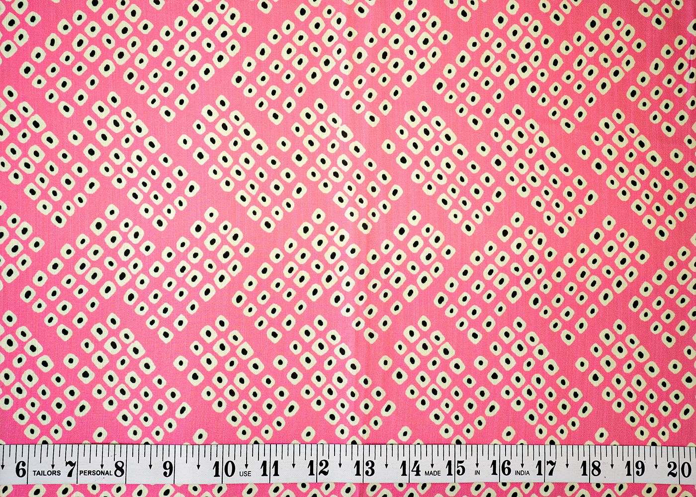 Pink Linen Satin Fabric with Allover Abstract Pattern 14524