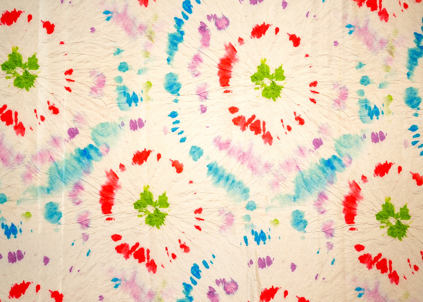 Multi-Color Crepe Fabric with Allover Tie and Dye Print 14549