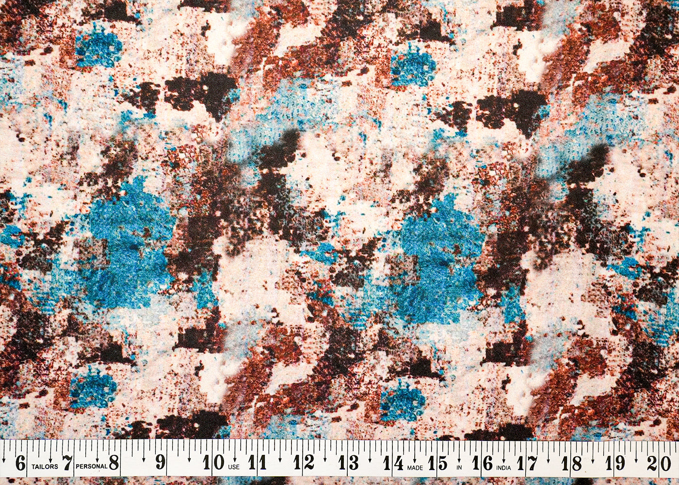 Multi-Color Moss Crepe Fabric with Allover Abstract Print 14554