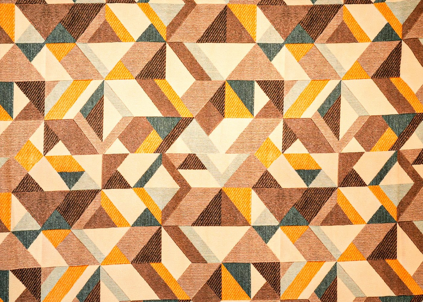 Multi-Color Moss Crepe Fabric with Allover Geometric Pattern 14572