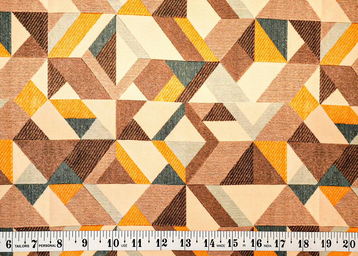 Multi-Color Moss Crepe Fabric with Allover Geometric Pattern 14572