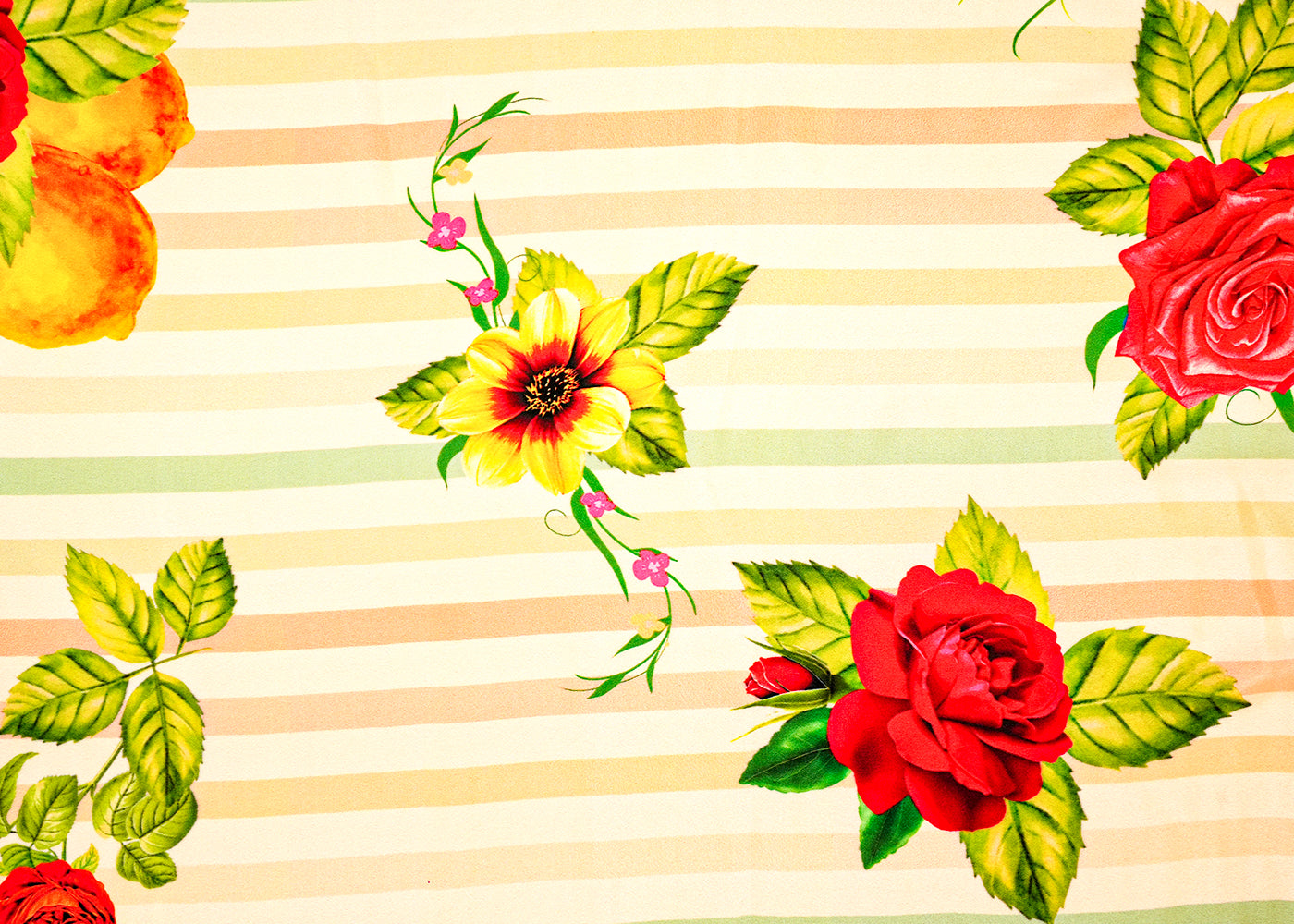 Multi-Color Crepe Fabric with Allover Abstract Print 14575