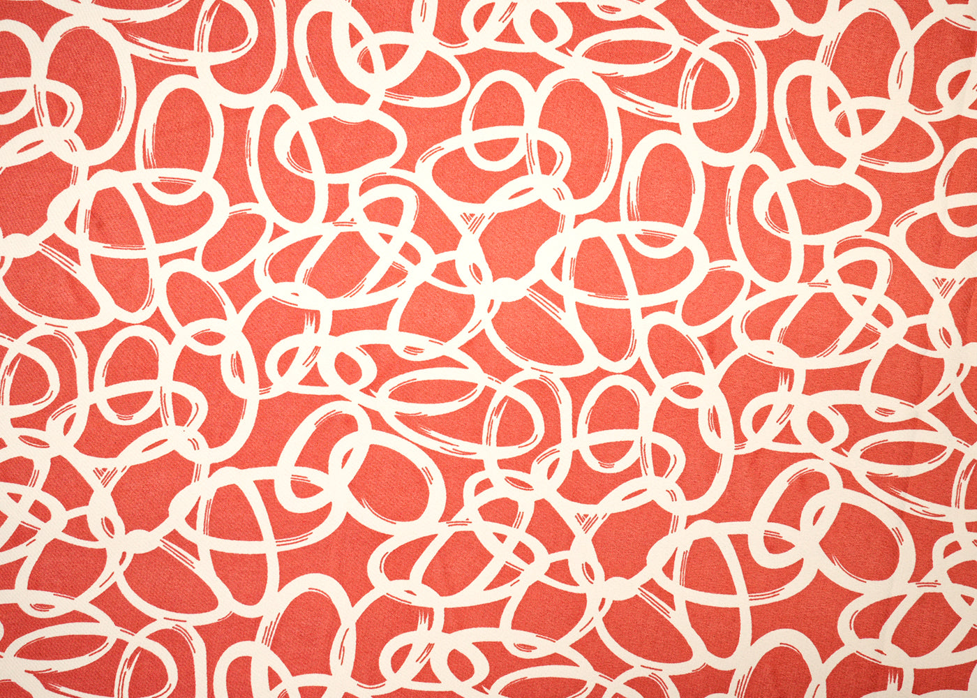 Peach Pink Crepe Fabric with Allover Abstract Print 14592