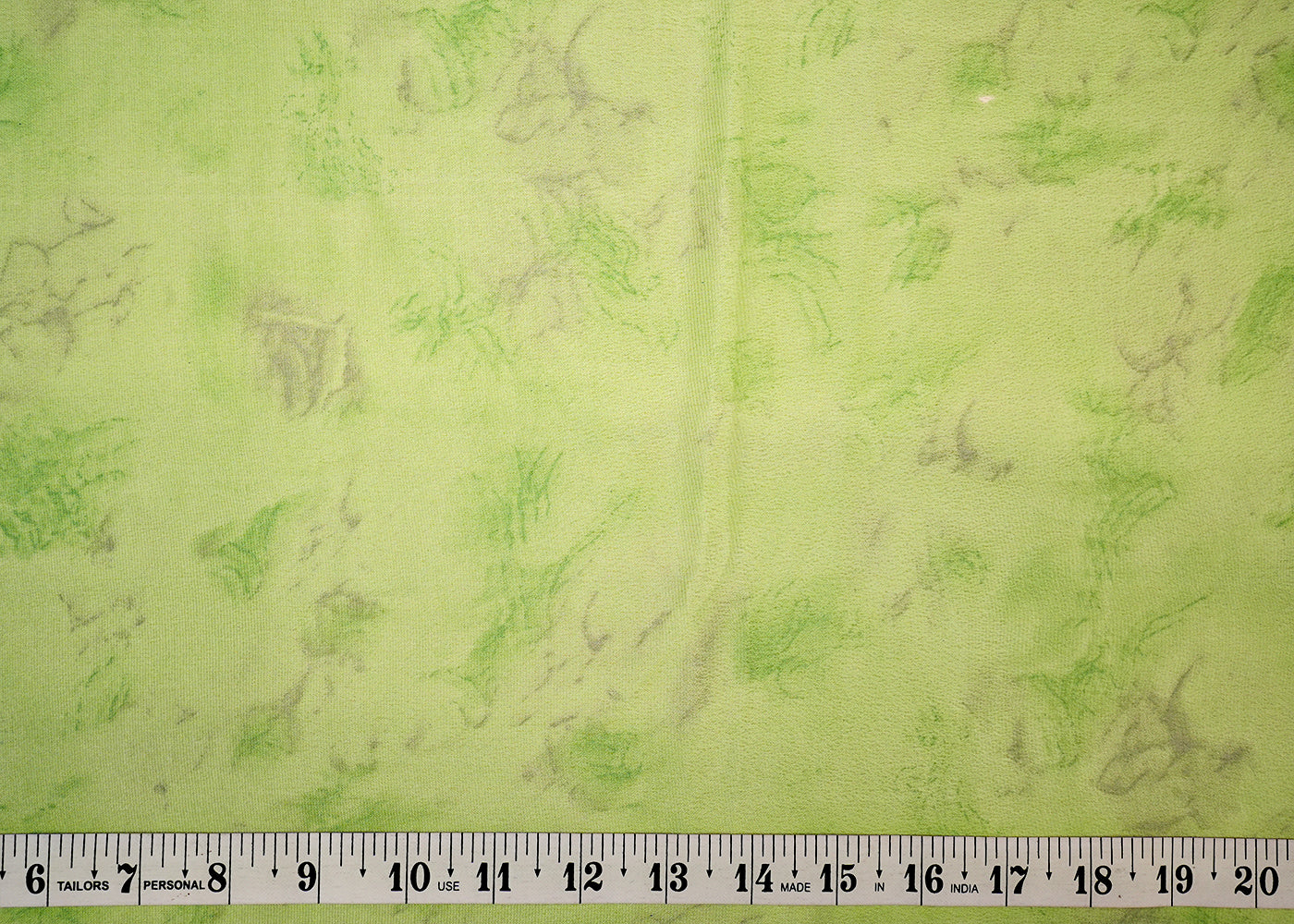 Sea Green Crepe Fabric with Allover Self Print 14602