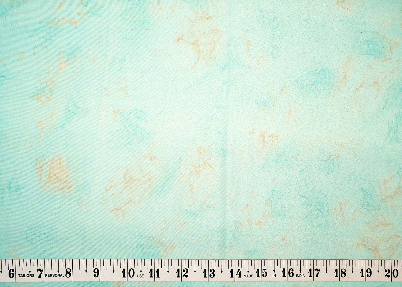Sky Blue Crepe Fabric with Allover Self Print 14603