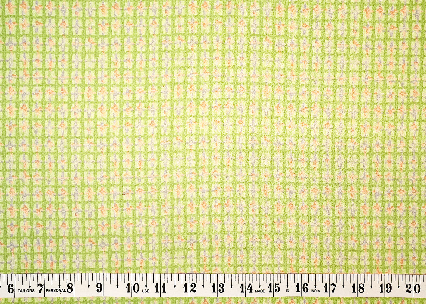 Light Green Crepe Fabric with Allover Self Print 14604