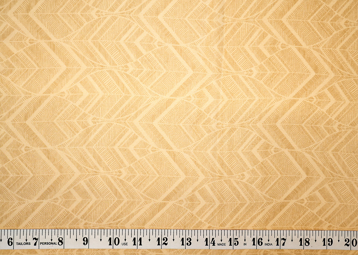 Cream Crepe Fabric with Allover Self Print 14606