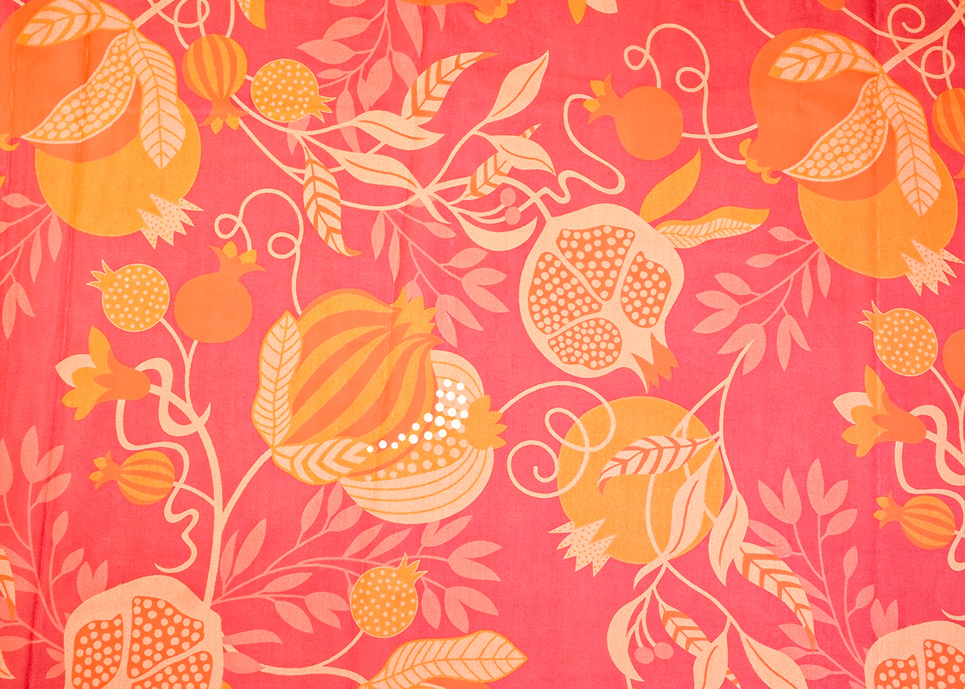 Pink Organza Fabric with All Over Abstract Print 14609