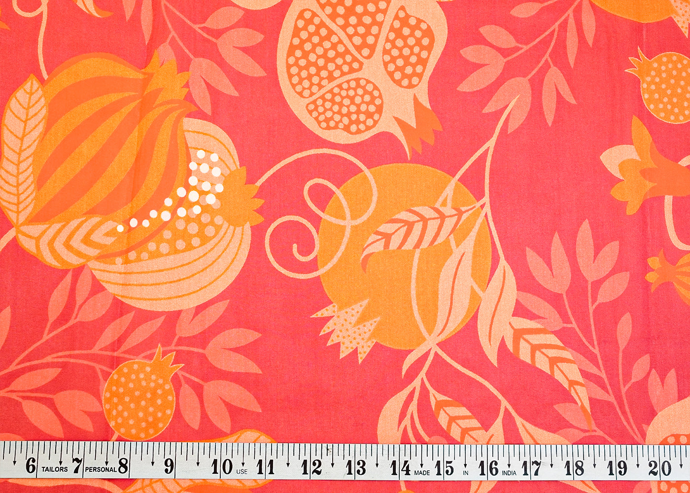 Pink Organza Fabric with All Over Abstract Print 14609