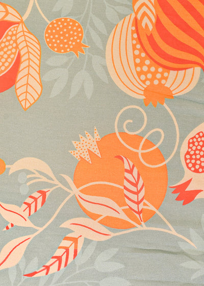 Sky Blue Organza Fabric with All Over Abstract Print 14626