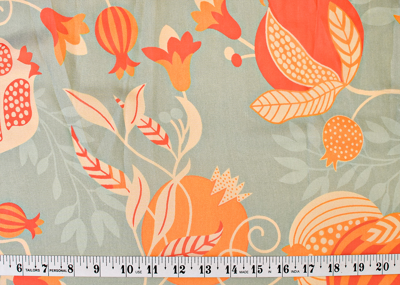 Sky Blue Organza Fabric with All Over Abstract Print 14626