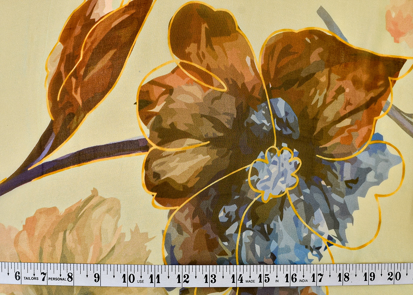 Pastel Green Organza Fabric with All Over Floral Print 14636