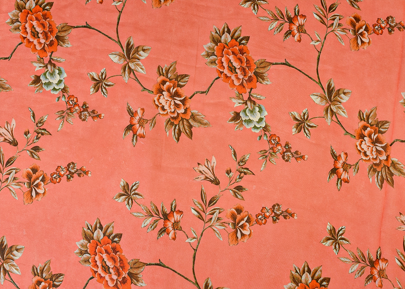 Gajri Organza Fabric with All Over Floral Print 14639