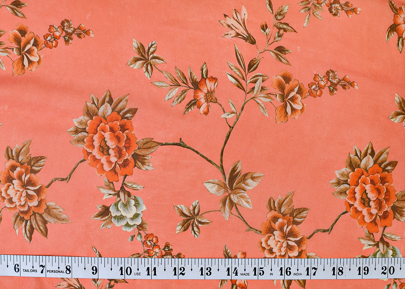 Gajri Organza Fabric with All Over Floral Print 14639