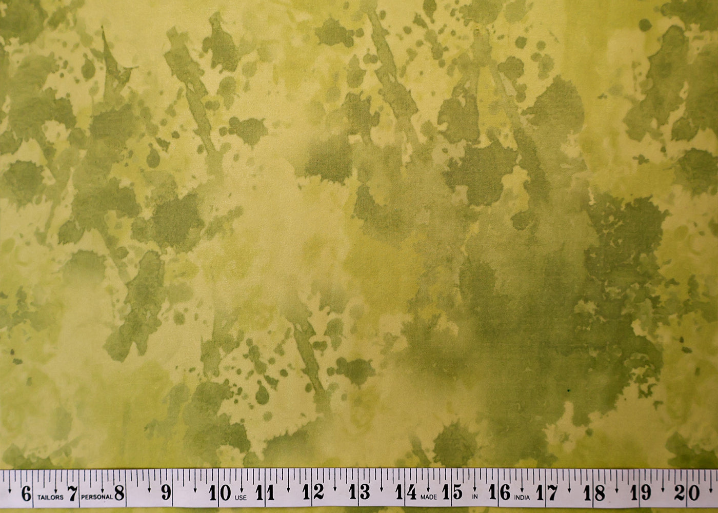 Green Organza Fabric with All Over Abstract Print 14653