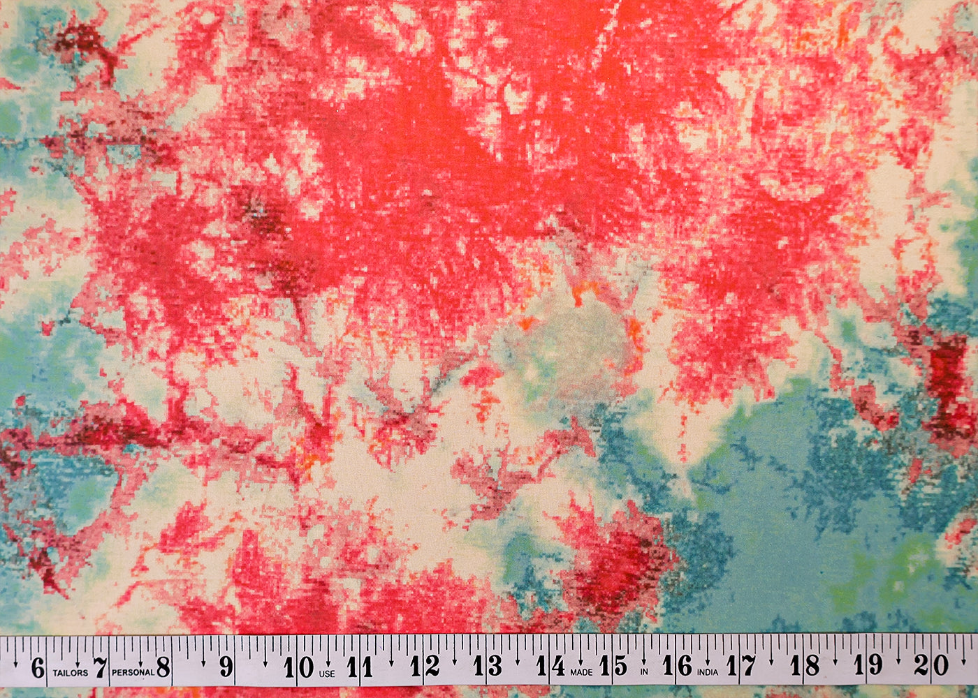 Multi-Color Organza Fabric with All Over Abstract Print 14672