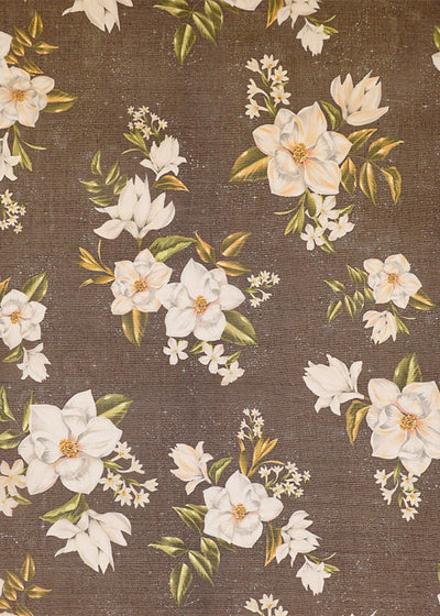 Blue Organza Fabric with All Over Floral Print 14680