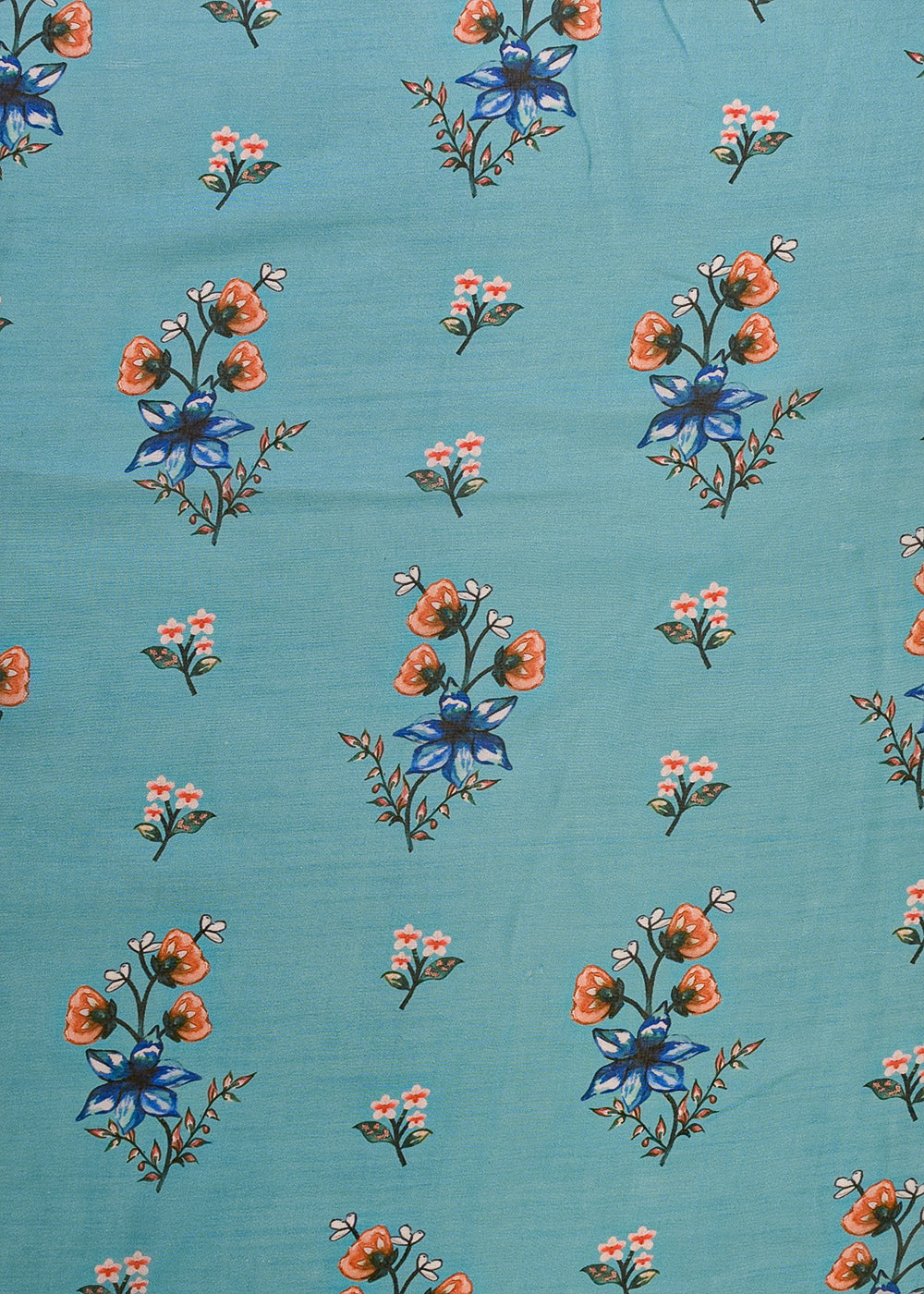 Blue-Organza-Fabric-with-All-Over-Traditional-Print-14736