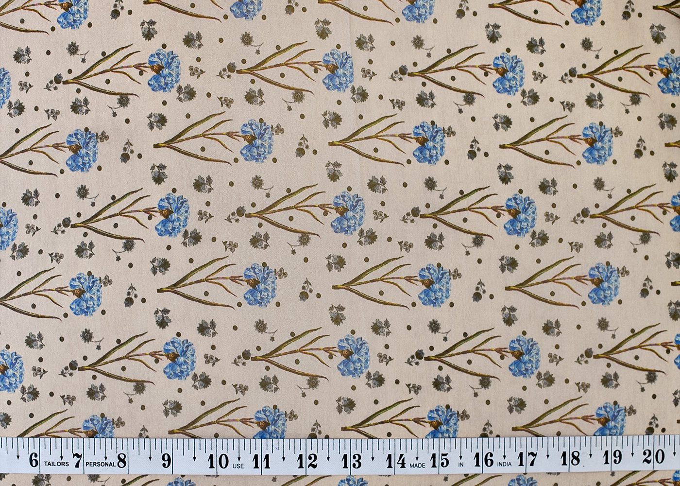 Grey Organza Fabric with All Over Abstract Print 14738