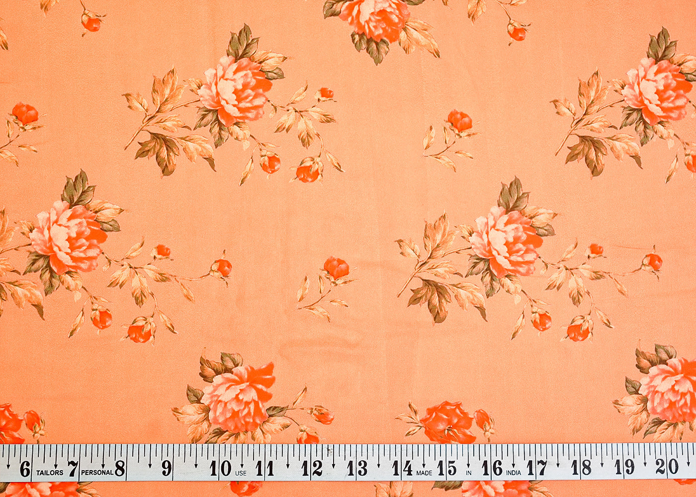 Light-Orange-Organza-Fabric-with-All-Over-Floral-Print-14740-measurement-view