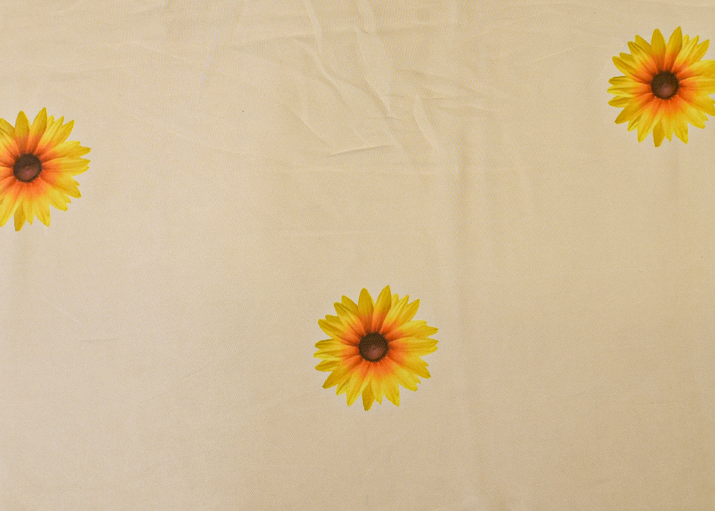 Cream Organza Fabric with All Over Floral Print 14750