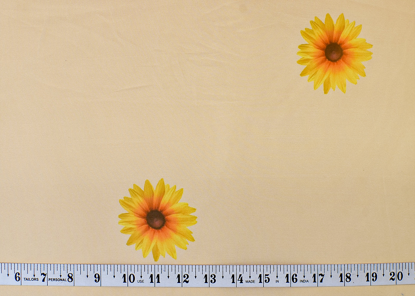 Cream Organza Fabric with All Over Floral Print 14750