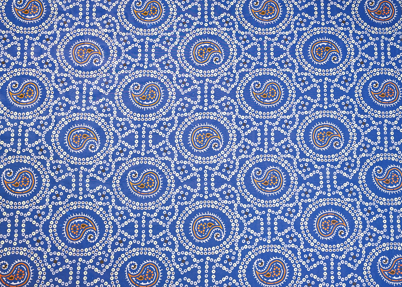 Blue Organza Fabric with All Over Bandhani Print 14755