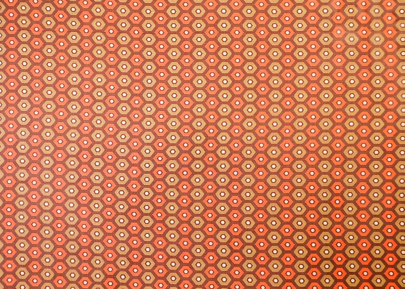 Brown Organza Fabric with All Over Traditional Print 14764