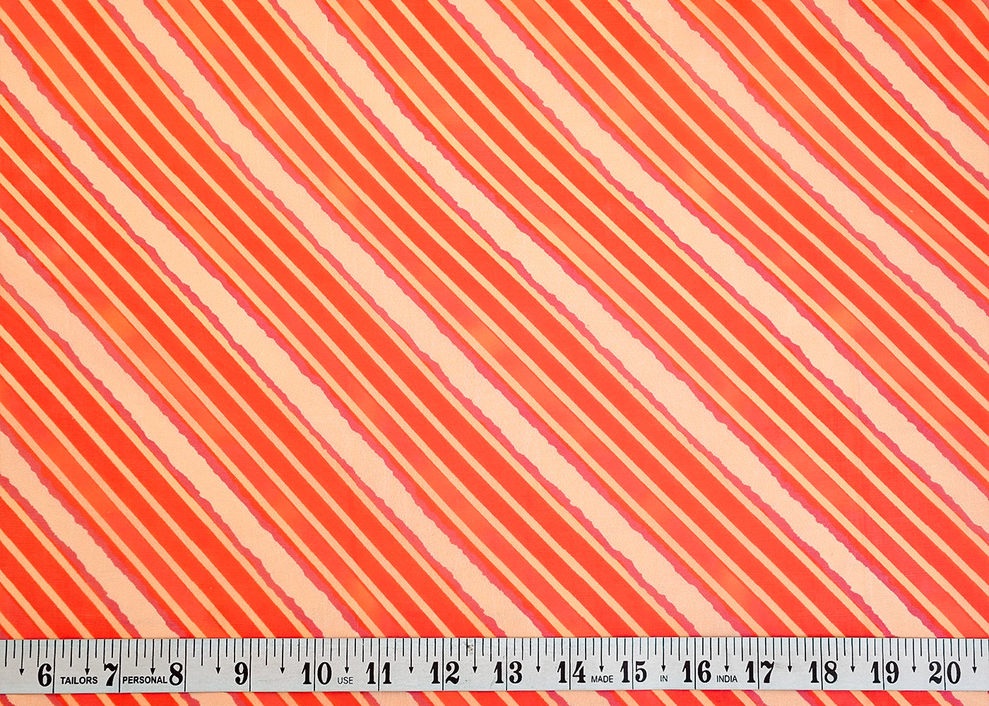 Pink Organza Fabric with All Over Geometric Print 14772