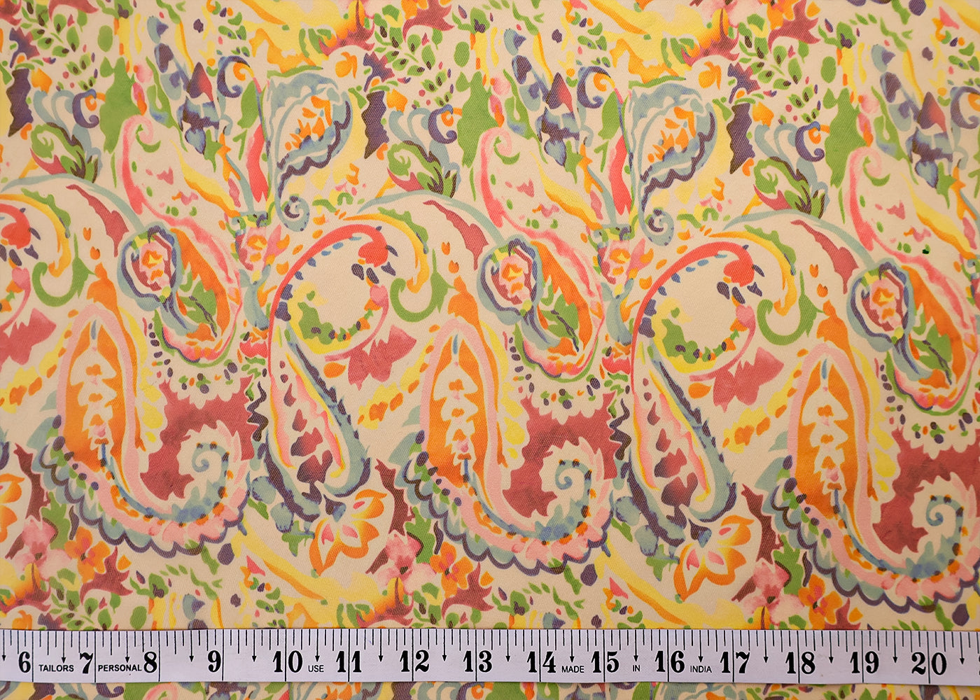 Multi-Color Organza Fabric with All Over Abstract Print 14779