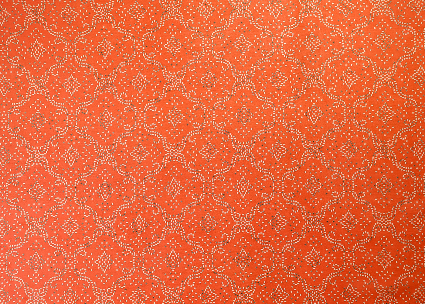 Red Organza Fabric with All Over Traditional Print 14792