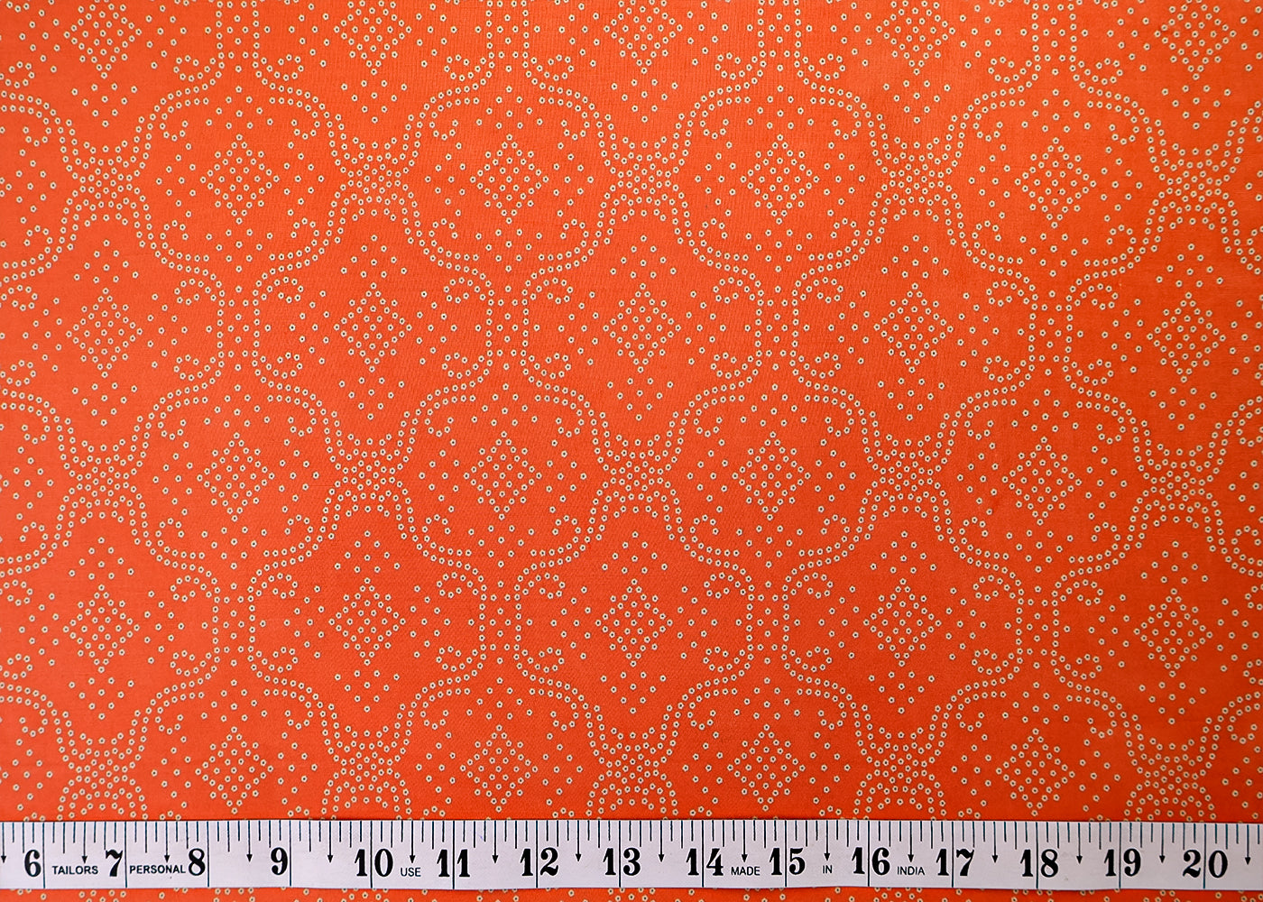 Red Organza Fabric with All Over Traditional Print 14792