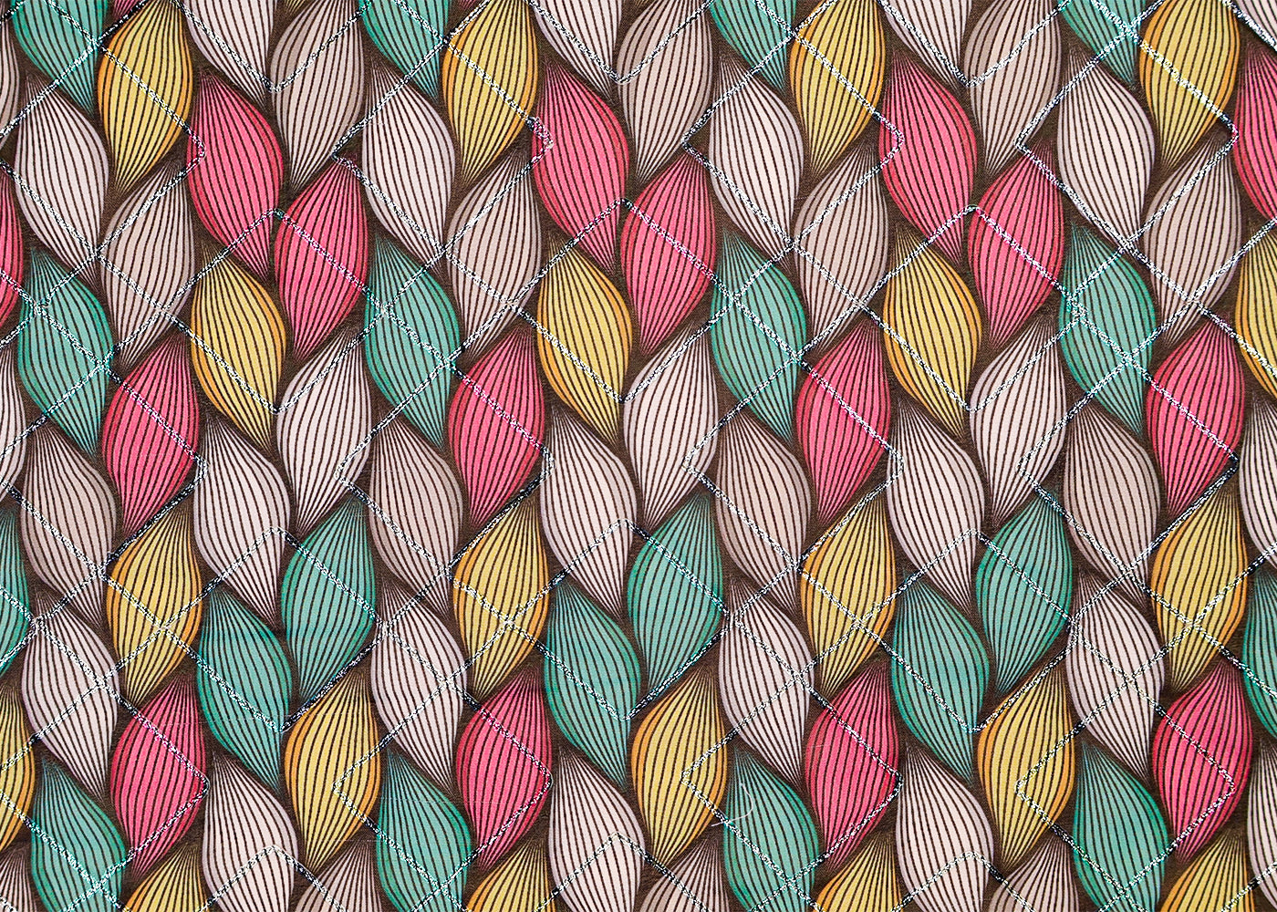 Multi- Colour Georgette Fabric with All Over Abstract Print and Gotta Patti Work 14843