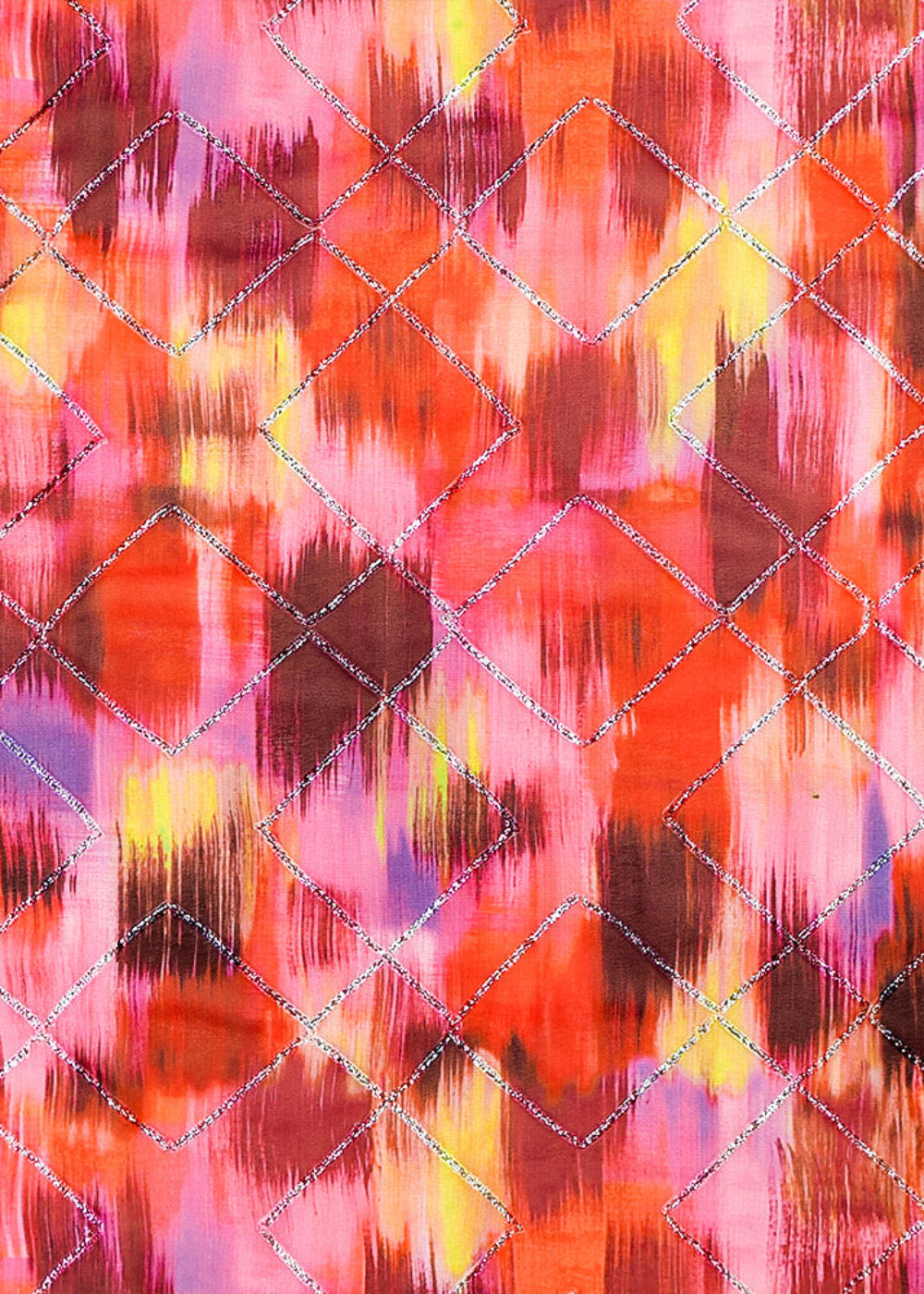 Multi--Colour-Georgette-Fabric-with-All-Over-Abstract-Print-and-Gotta-Patti-Work-14845