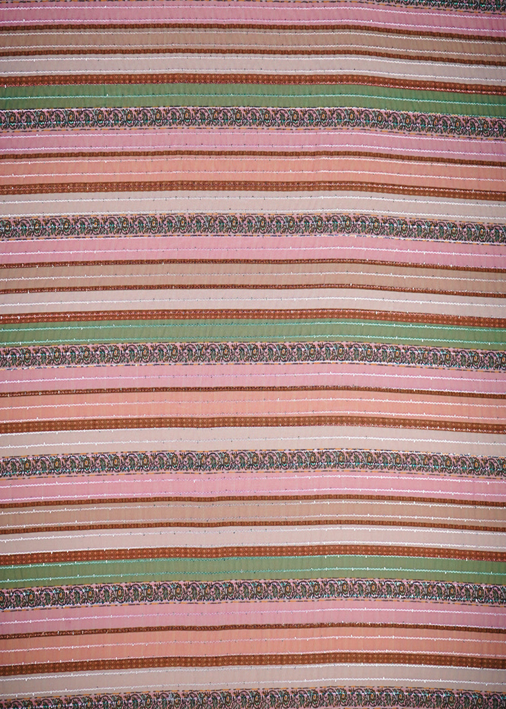 Multi Colour Georgette Fabric With All Over Traditional Print 14854