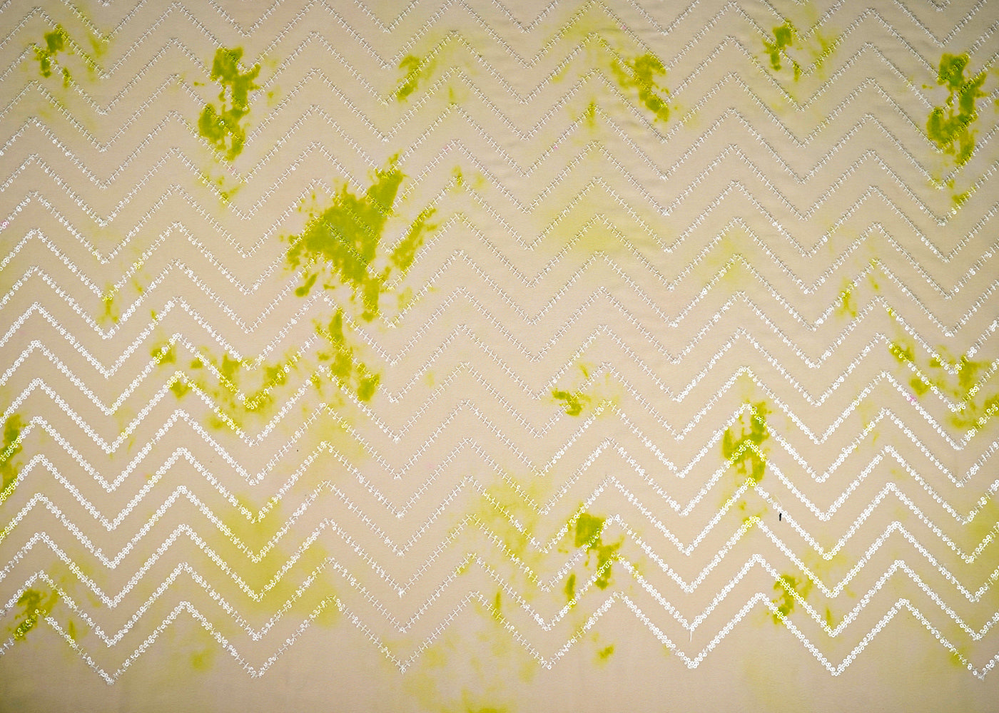 Pista Green Georgette Fabric With All Over Traditional Print 14876