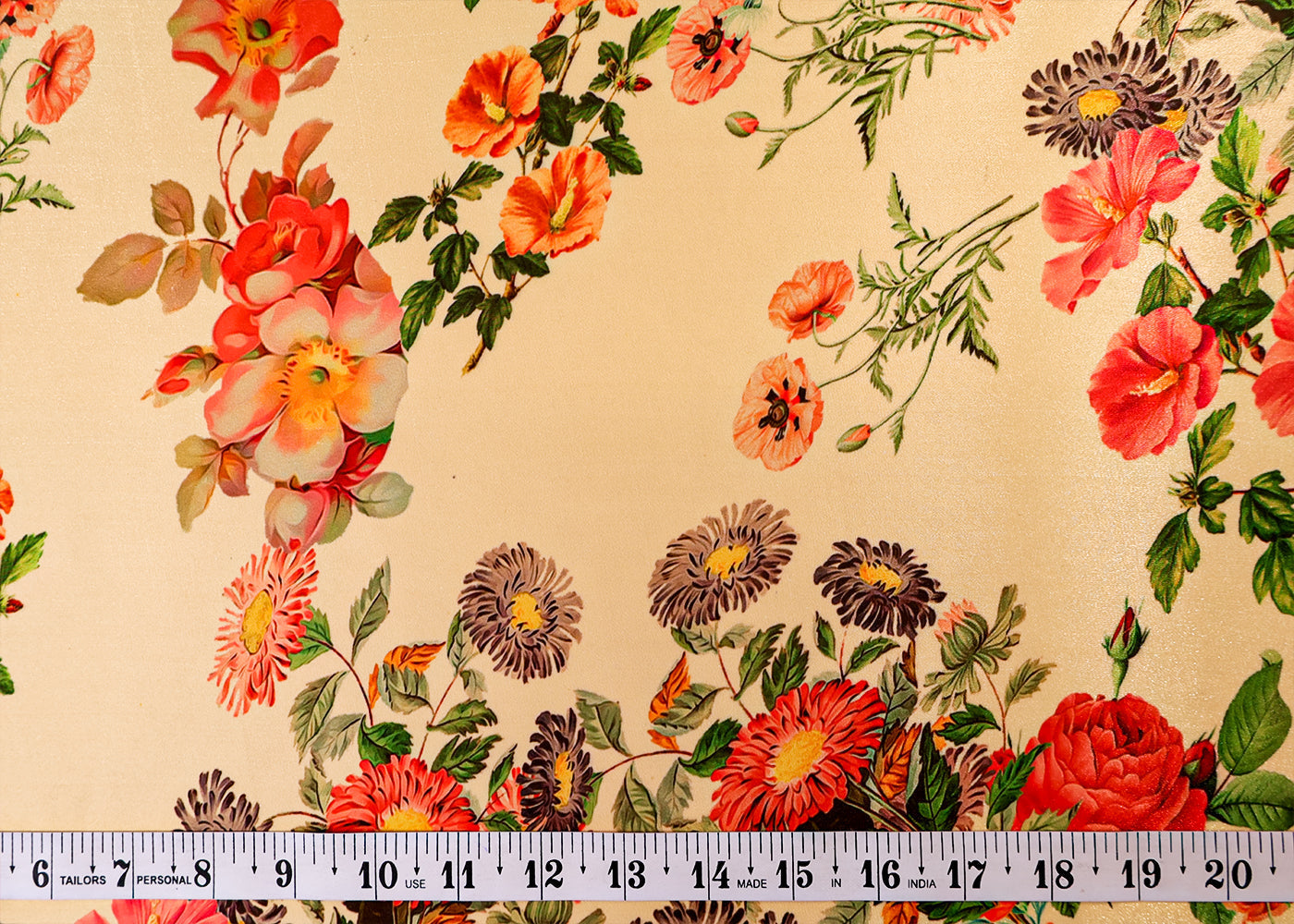 Cream-Satin-Organza-Fabric-With-All-Over-Floral-Print-14906-measurement-view