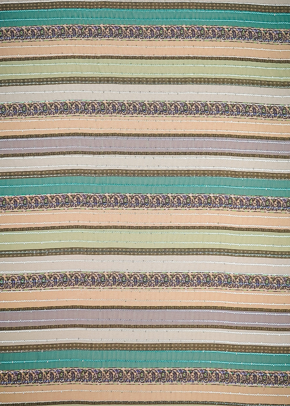 Multi Colour Georgette Fabric With All Over Traditional Print 14942