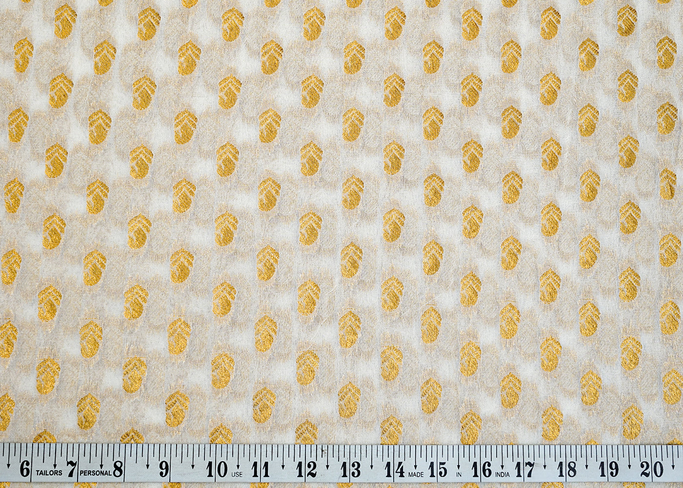 Dyeable Georgette Fabric with All Over Zari Buti 15052