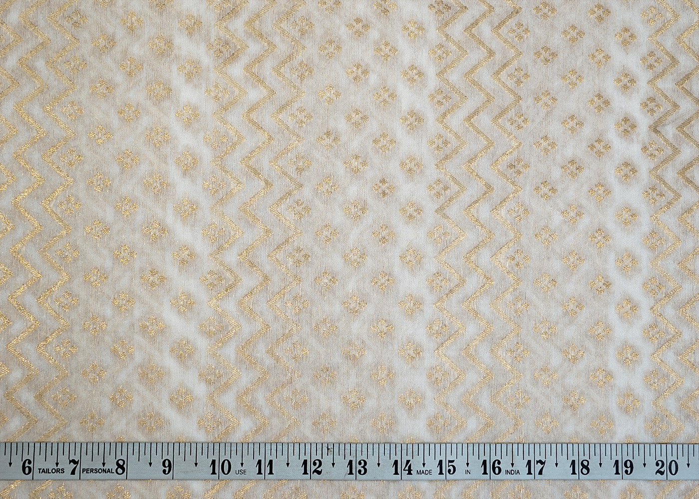 Dyeable Chanderi Fabric with All Over Zari Handloo 15058