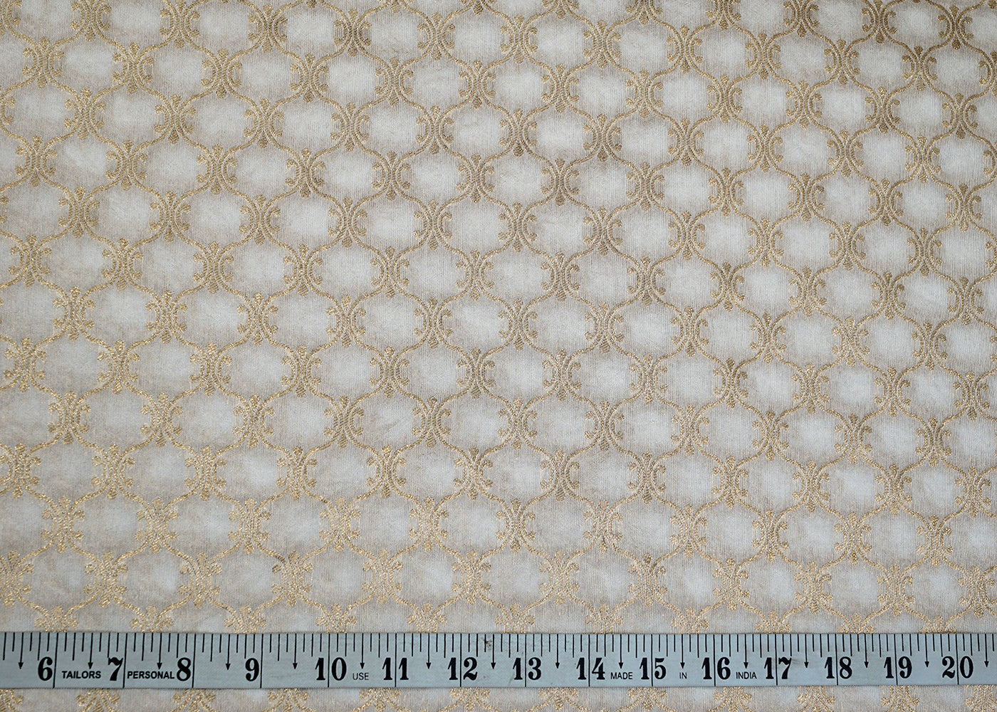 Dyeable Chanderi Fabric with All Over Zari Handloom 15061