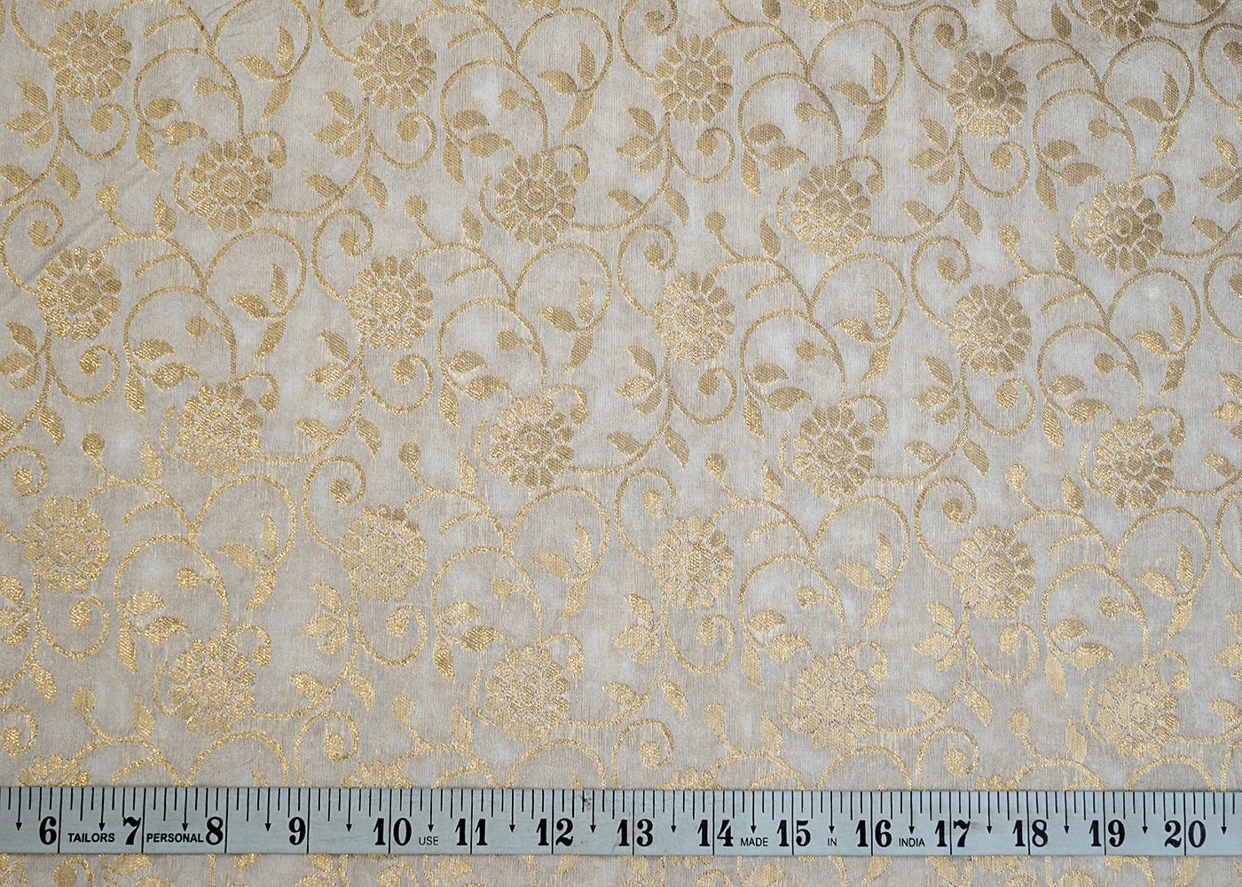 Dyeable Chanderi Fabric with All Over Zari Handloom 15066